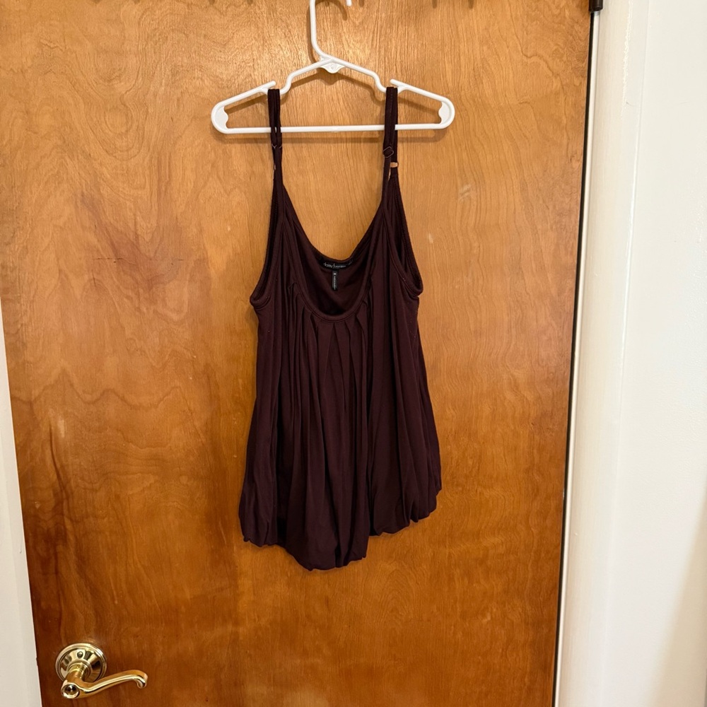 Daisy Fuentes Brown Tank Top / Bubble Cami SZ M
